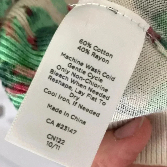 Talbots floral print cardigan size Medium petite - Picture 5 of 6